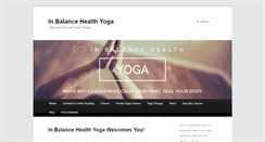 Desktop Screenshot of inbalancehealth.ca